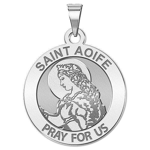 Saint Aoife Round Religious Medal  "EXCLUSIVE"
