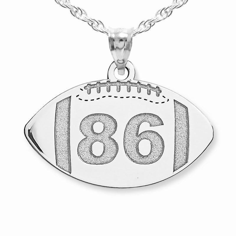 Custom Football Pendant w/  Number