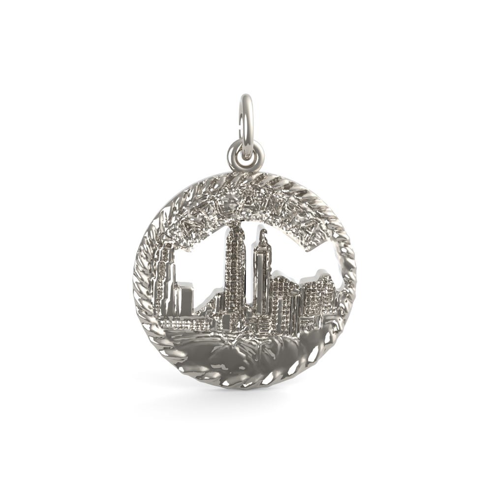 Atlanta Skyline Open Rope Disc Charm(3729)