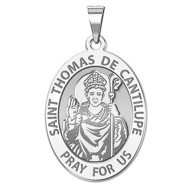 Saint Thomas De Cantalupe - Oval Religious Medal "EXCLUSIVE"