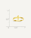 14k Yellow Gold Children's Crucifix Ring
