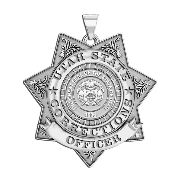 Personalized Utah Corrections Badge  with Rank, Number and Dept