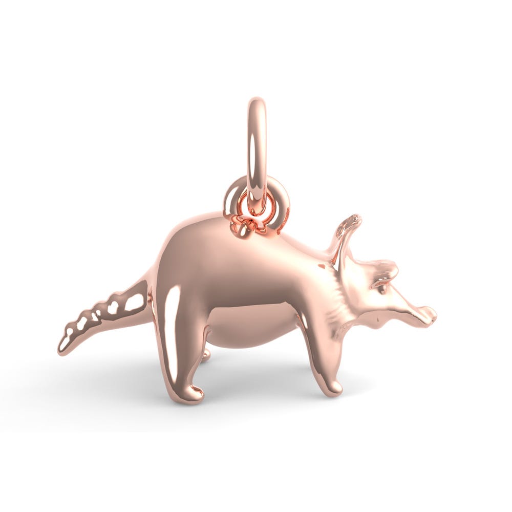 Triceratops Dinosaur Charm