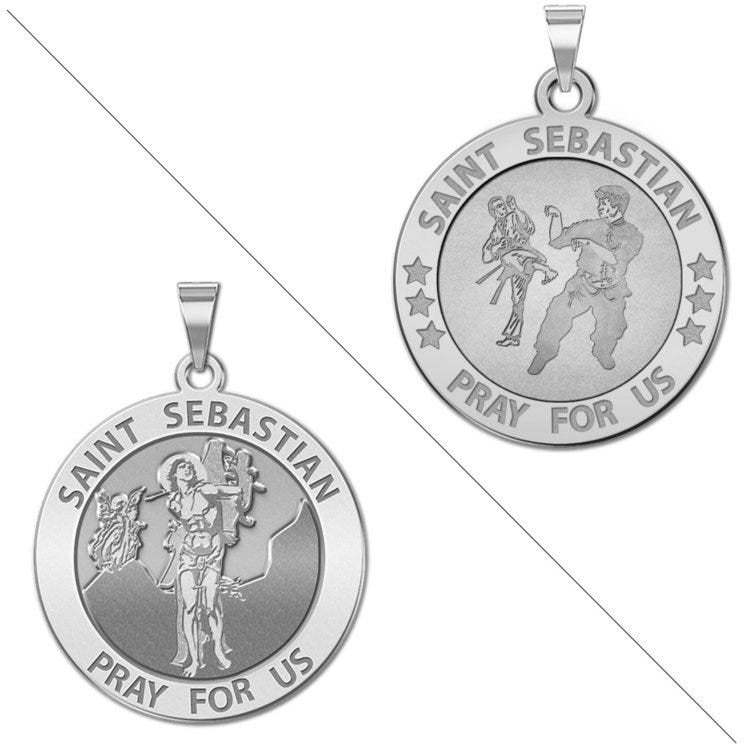 Karate - Saint Sebastian Doubledside Sports Religious Medal "EXCLUSIVE"