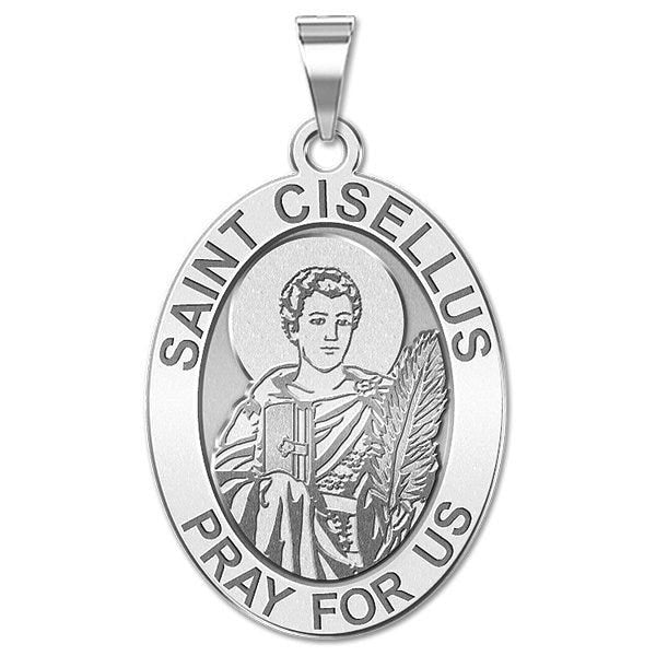 Saint Cisellus Oval Religious Medal  "EXCLUSIVE"