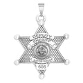 Personalized 6-Point Star Louisiana Sheriff Badge with Rank, Number & Dept.