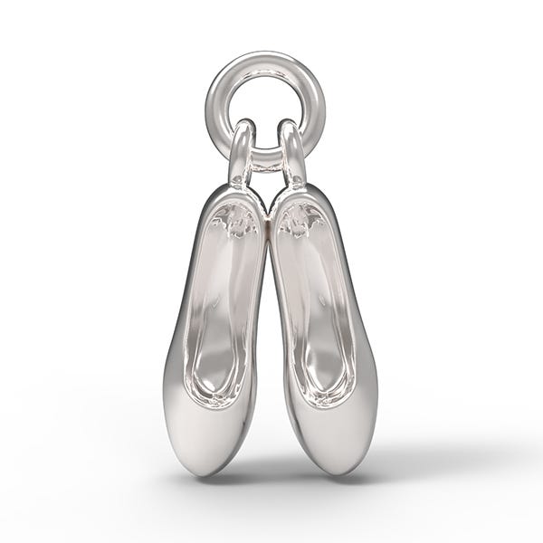 Pair of Ballet Shoes Accent Charm(0448)