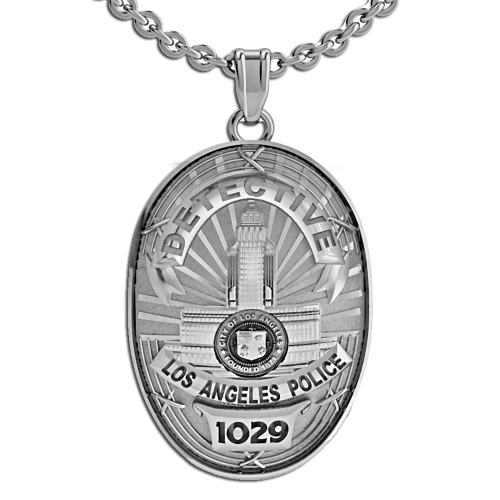Personalized Los Angeles Police Badge with Your Rank and Number