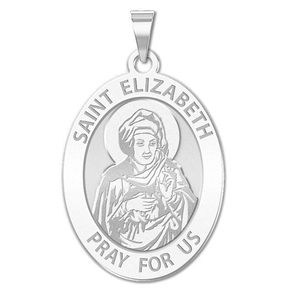 Saint Elizabeth (Mary's Cousin) Oval Religious Medal