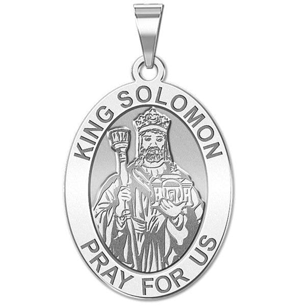 Saint King Solomon Oval Religious Medal