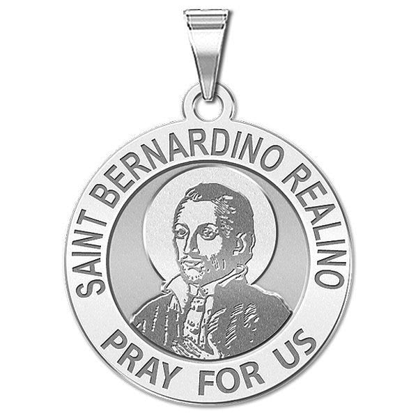 Saint Bernardino Realino (Younger Version) Round Religious Medal "EXCLUSIVE"