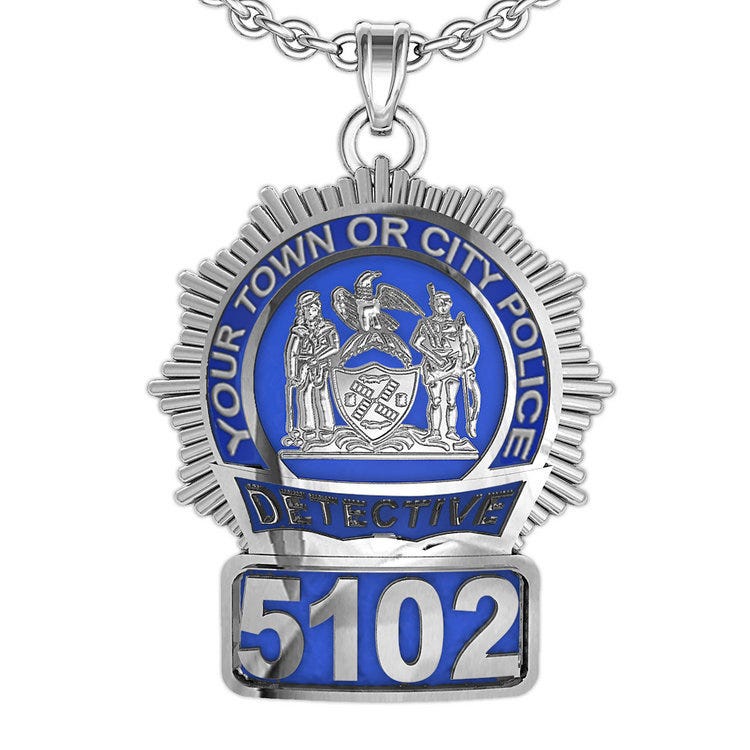 Personalized Detective Badge with Your Number & Department