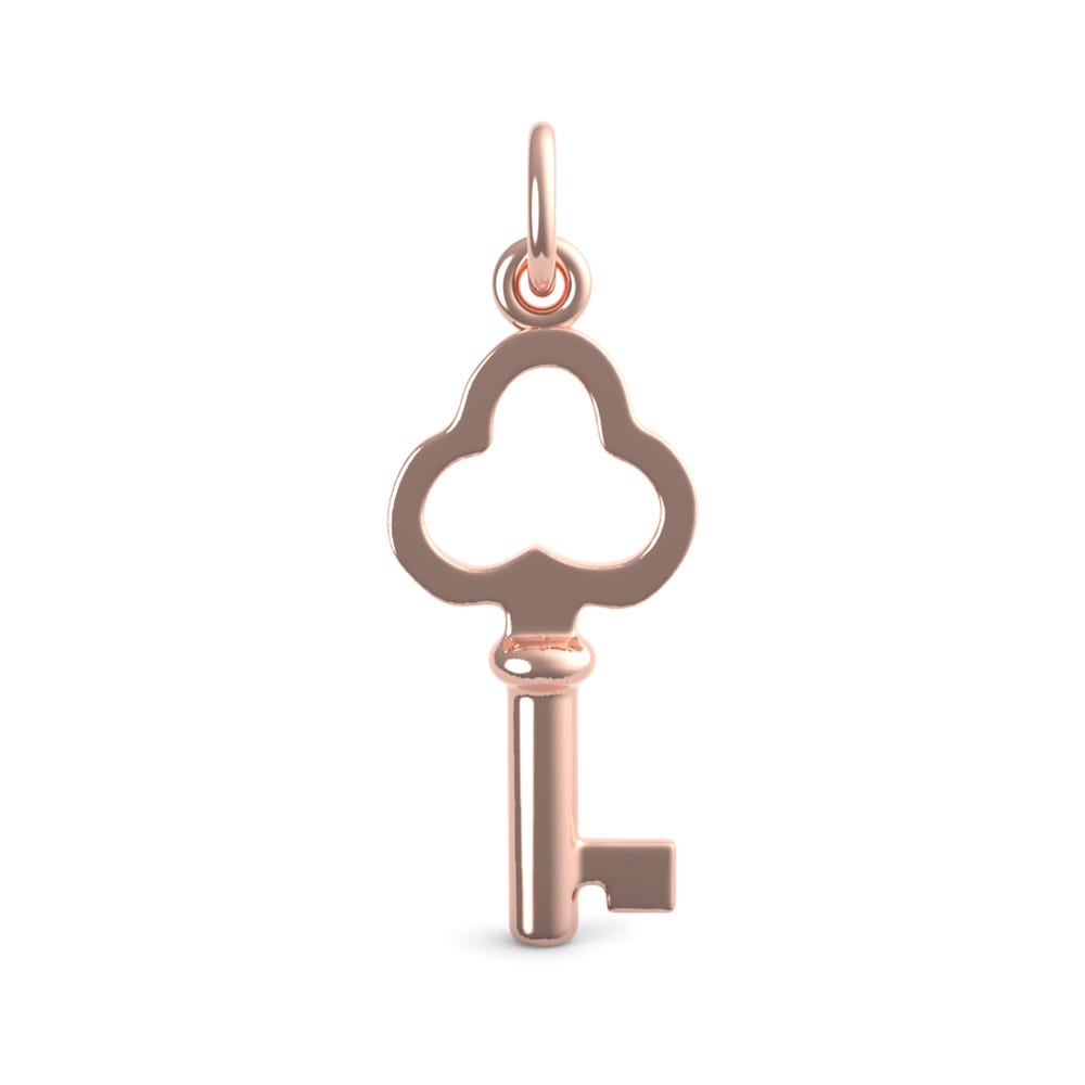 Petite Antique Trefoil Key Charm
