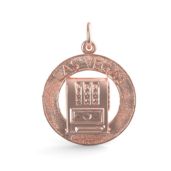Las Vegas Slot Machine Ring Charm