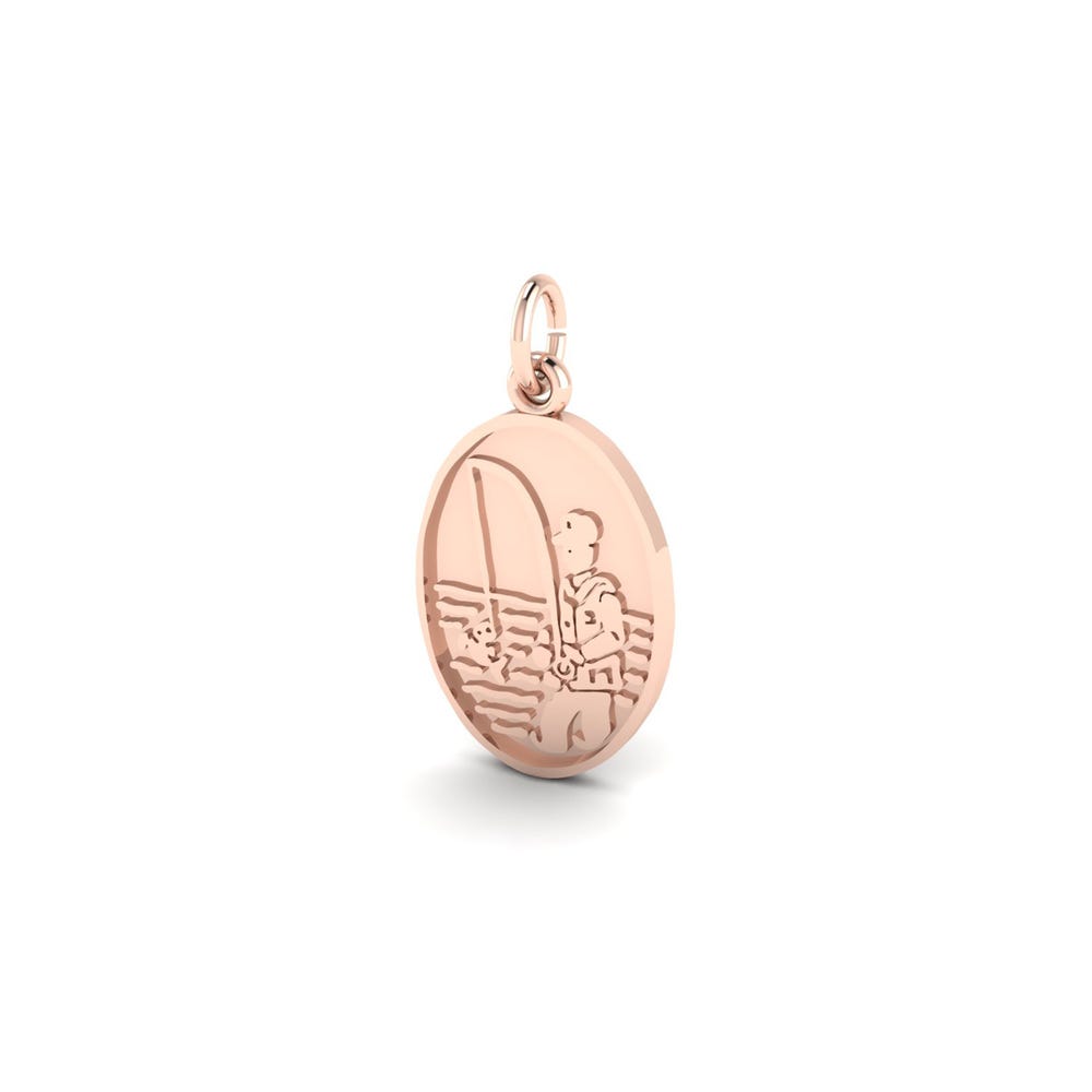 Fisherman Oval Disc Charm