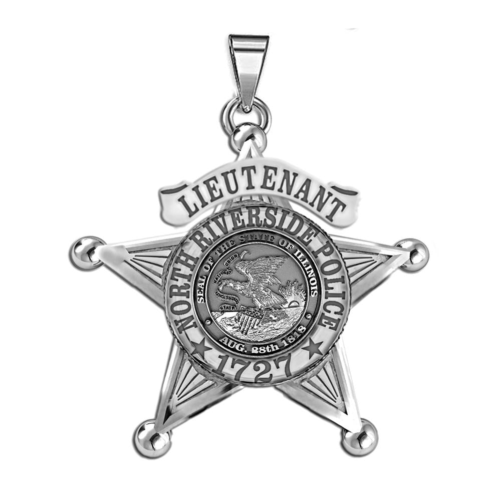 Personalized Illinois 5 Point Star Sheriff Badge with Your Rank, Department and Number