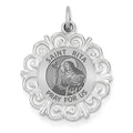 Saint Rita Round Filigree Religious Medal