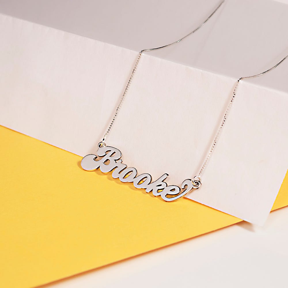 Personalized Classic Script Name Necklace with Chain Included