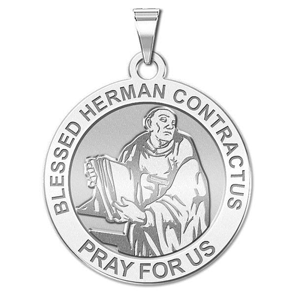 Blessed Herman Contractus Round Religious Medal