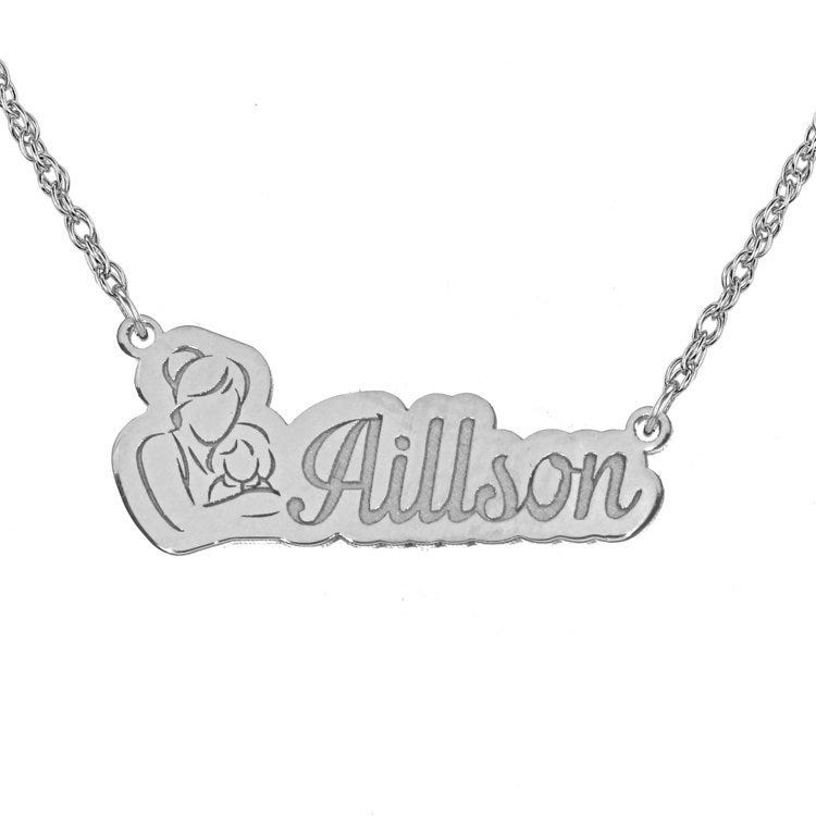 Personalized Mother's & Daughter Pendant w/ 18" Chain