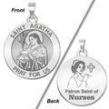 Saint Agatha "Nurse" Round Religious Medal