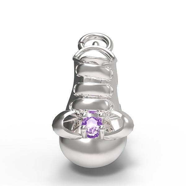 February Baby Bootie Charm
