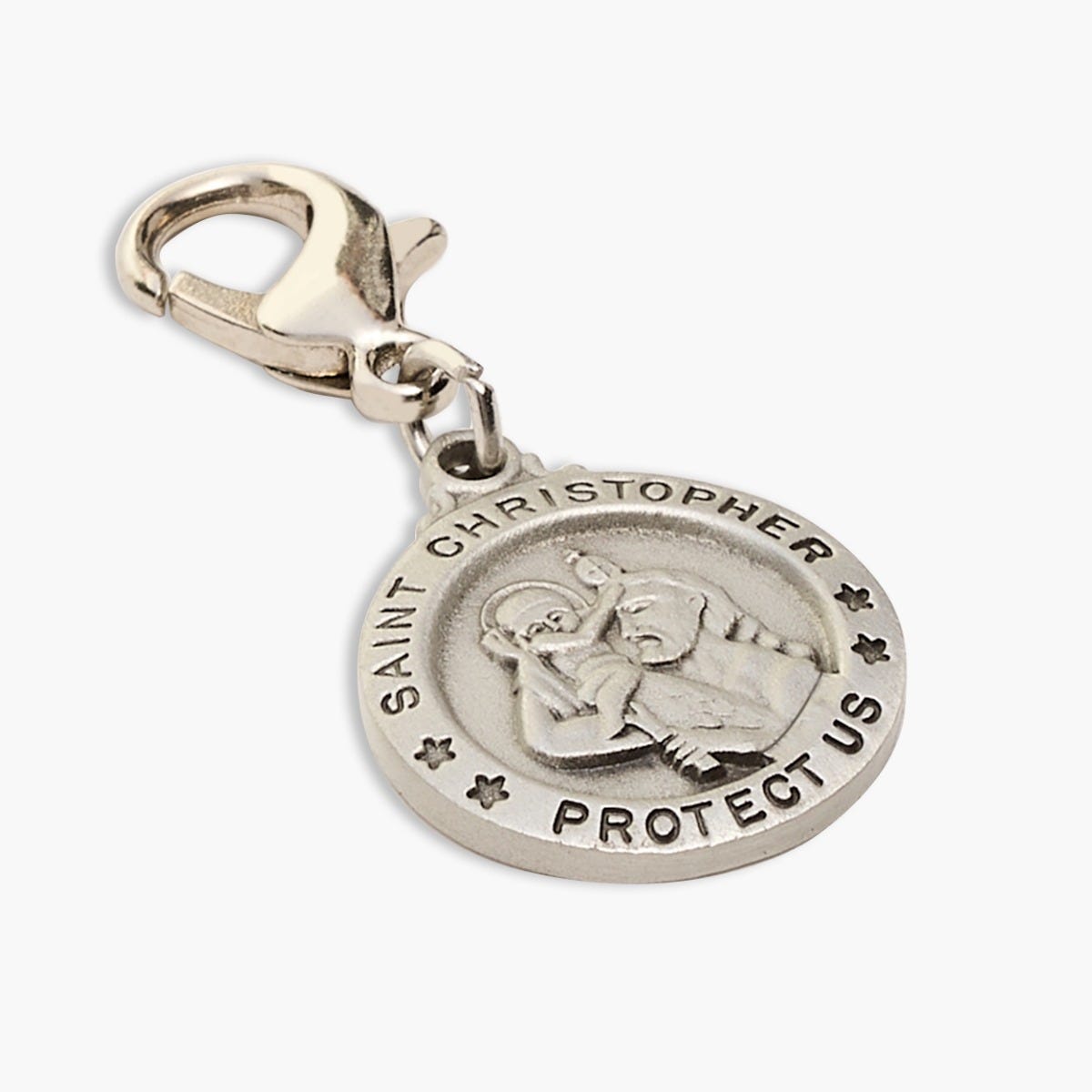 Saint Christopher Medal with Lobster Claw Attachment