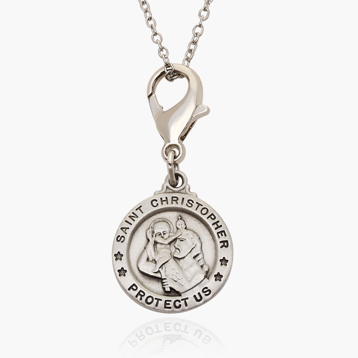 Saint Christopher Medal with Lobster Claw Attachment