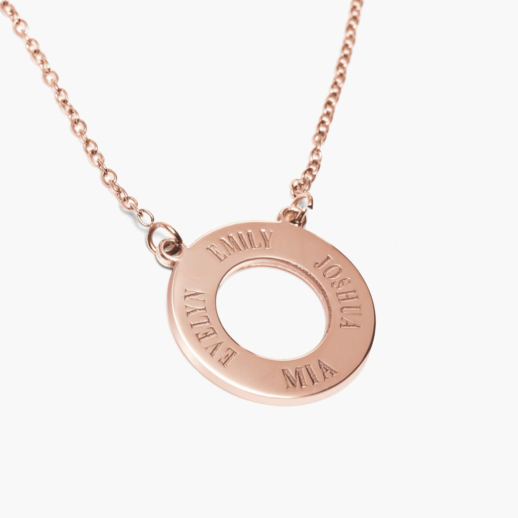Personalized Mother's Disc with up to 4 Names & Chain Included