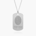 Stainless Steel Custom Fingerprint Dog Tag Pendant