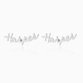 Pair Of Minimalist Script Name Earrings