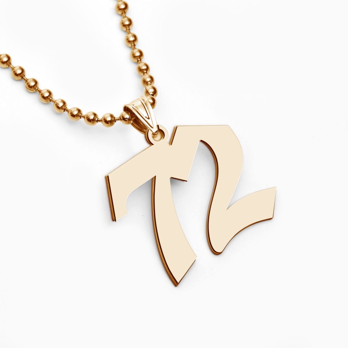 High Polished Number Charm or Pendant with 2 Digits