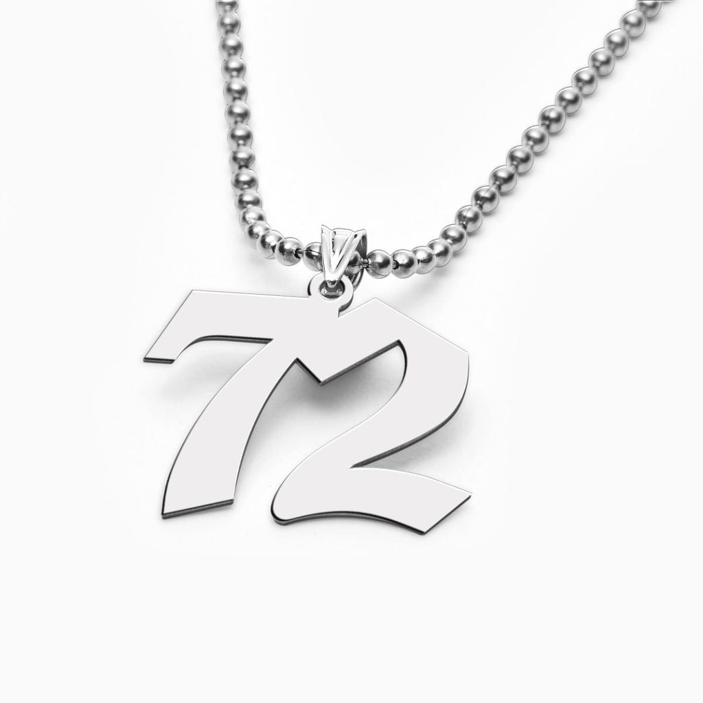High Polished Number Charm or Pendant with 2 Digits