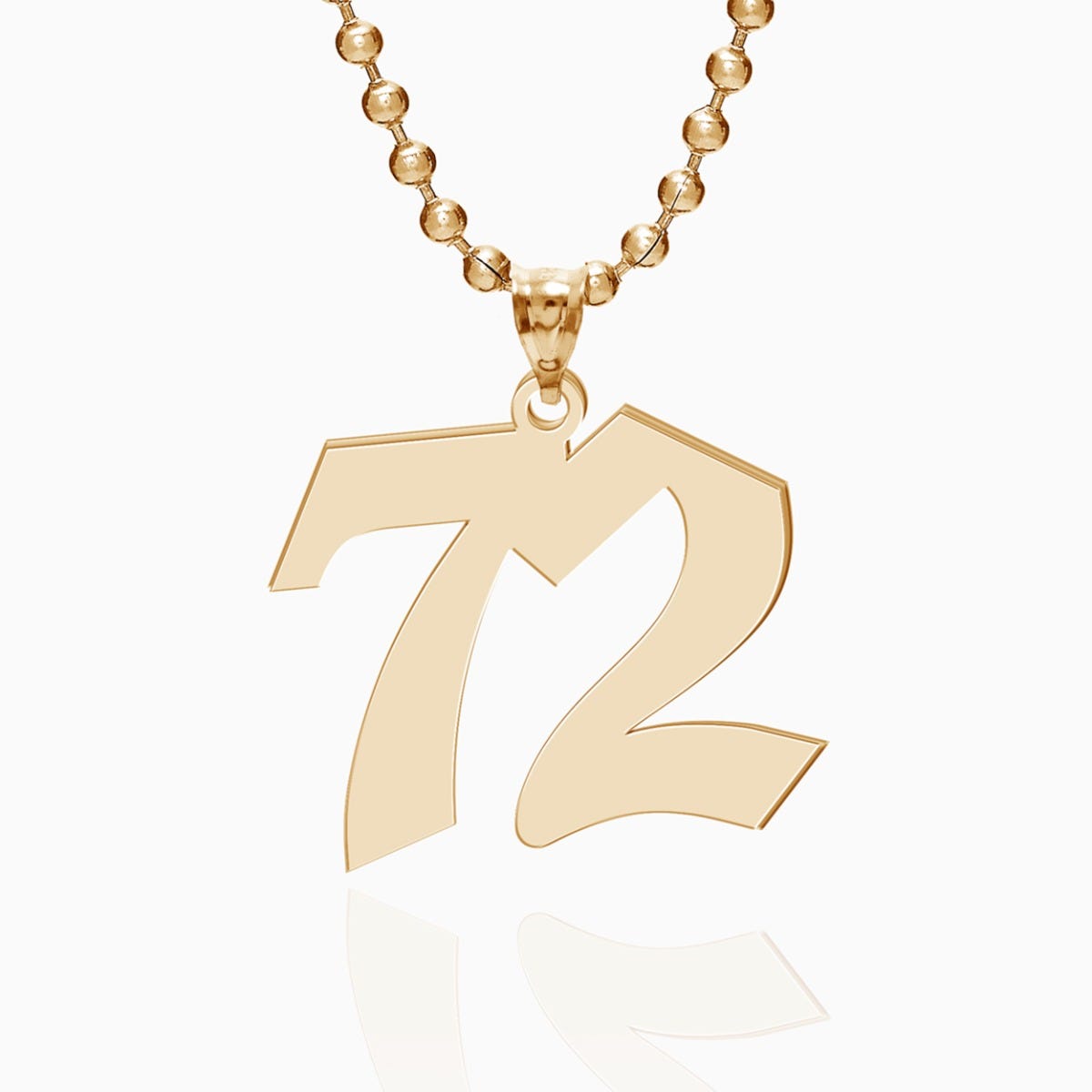 High Polished Number Charm or Pendant with 2 Digits