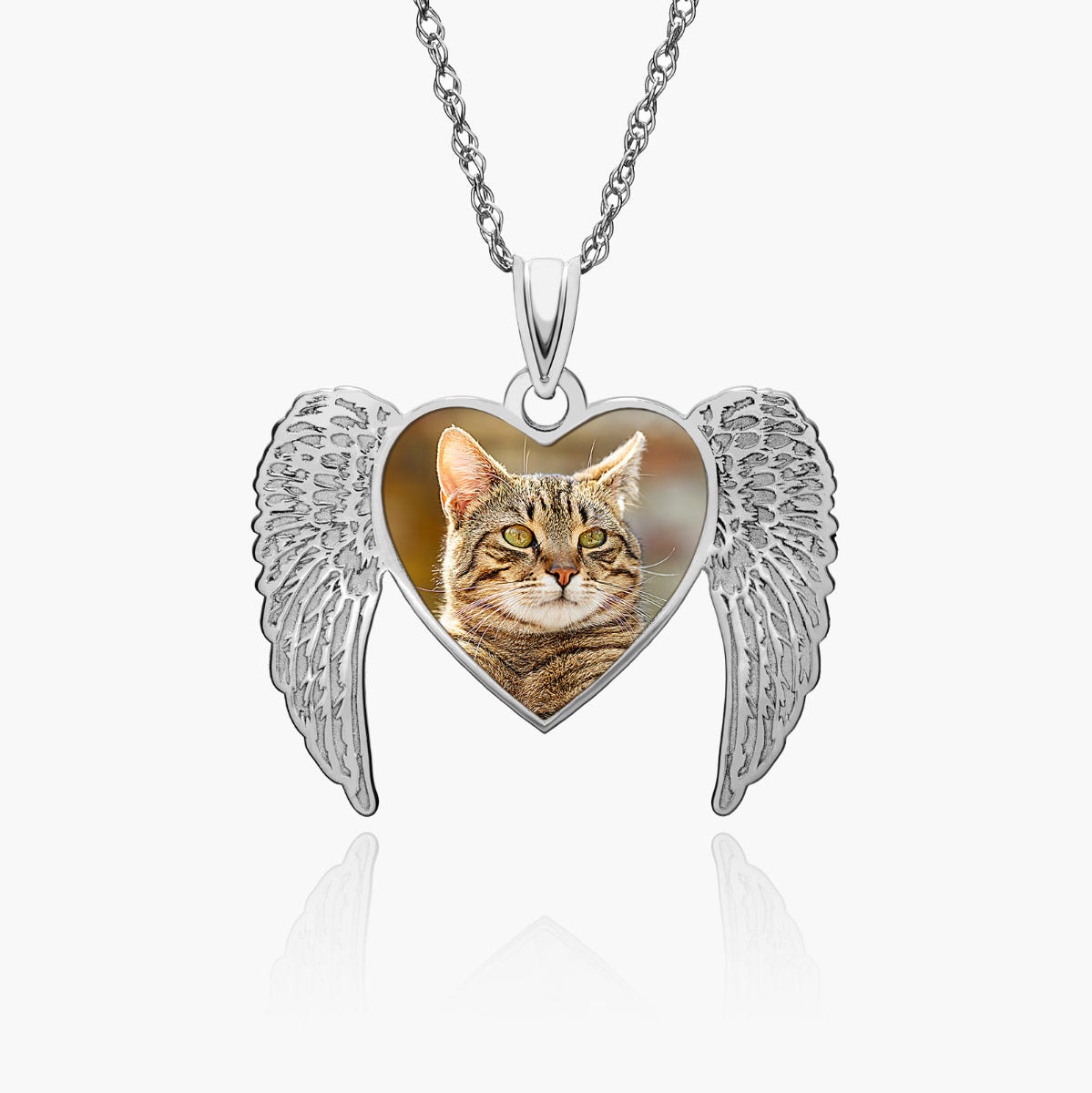 Memorial Angel Heart Picture Pendant