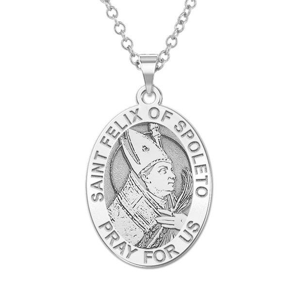 Saint Felix of Spoleto OVAL Religious Medal  "EXCLUSIVE"
