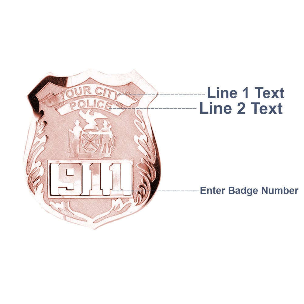 Personalized Police Badge Earrings with Your Number & Department