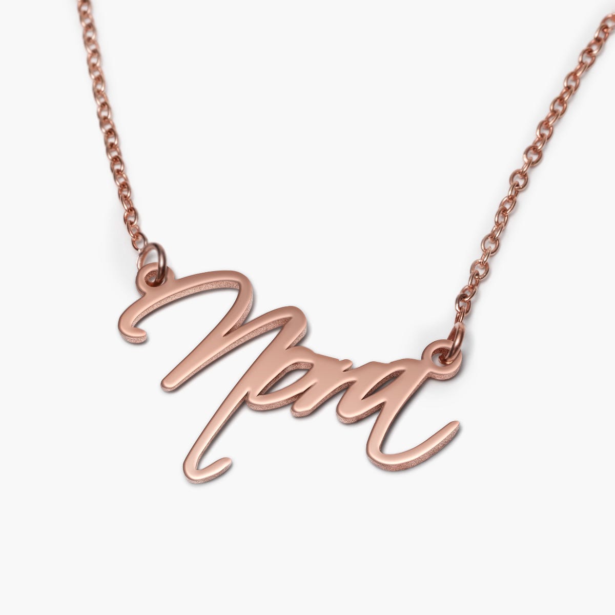 Dainty Script Name Necklace with chain