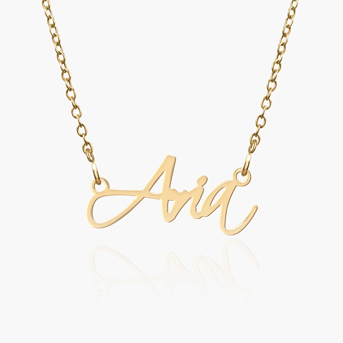Dainty Script Name Necklace with chain