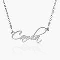 Dainty Script Name Necklace with chain