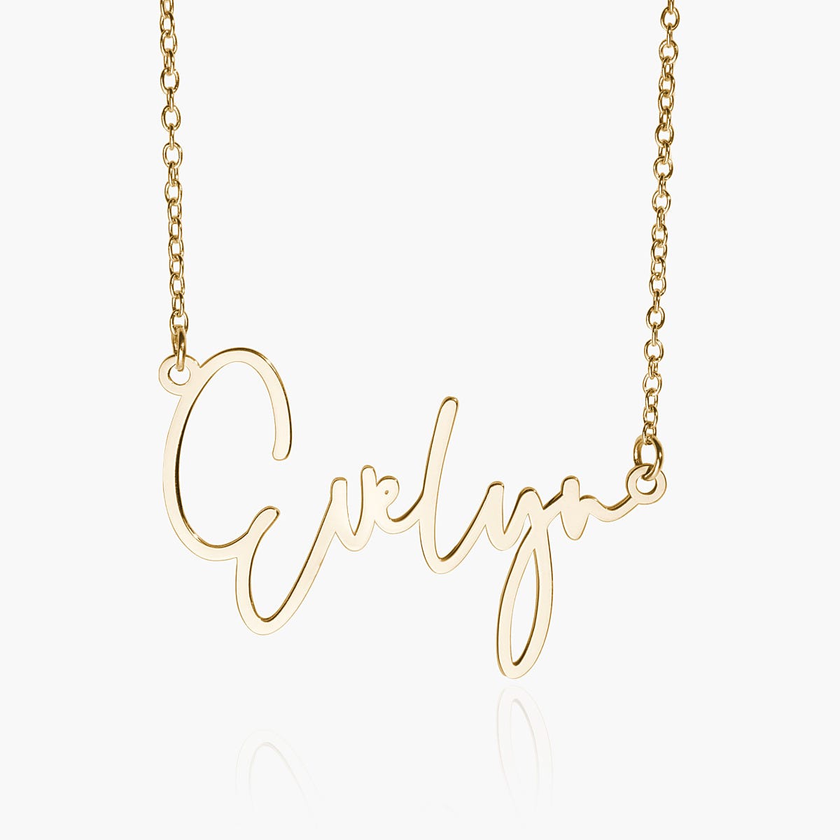 Modern Script Name Necklace with Chain Included