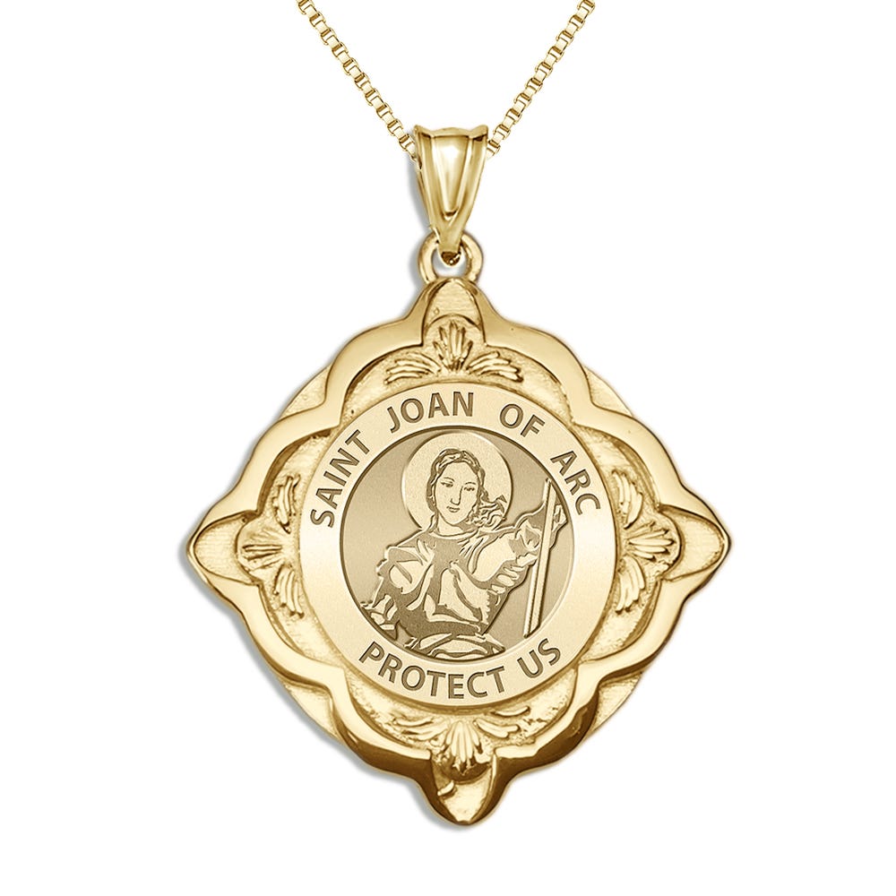 Saint Joan of Arc Cathedral Round Religious Medal