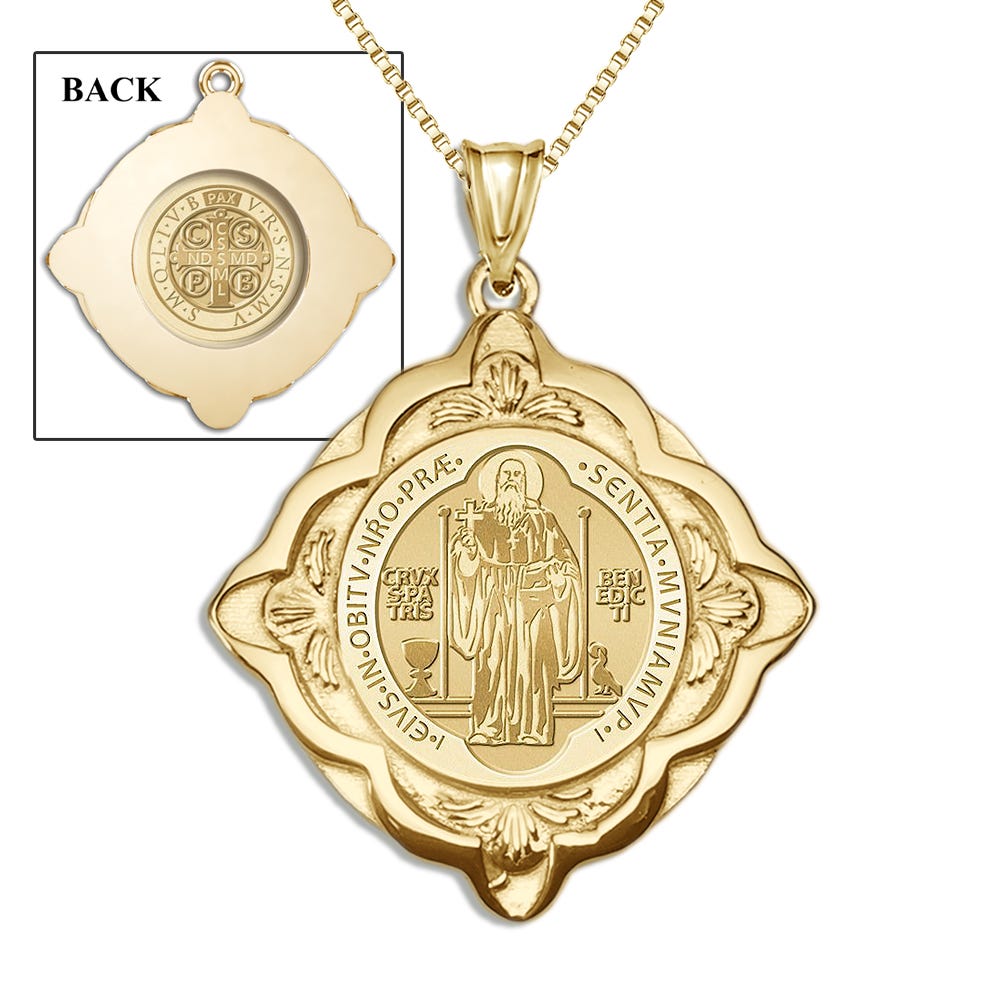 Saint Benedict Jubilee Cathedral Round Religious Medal