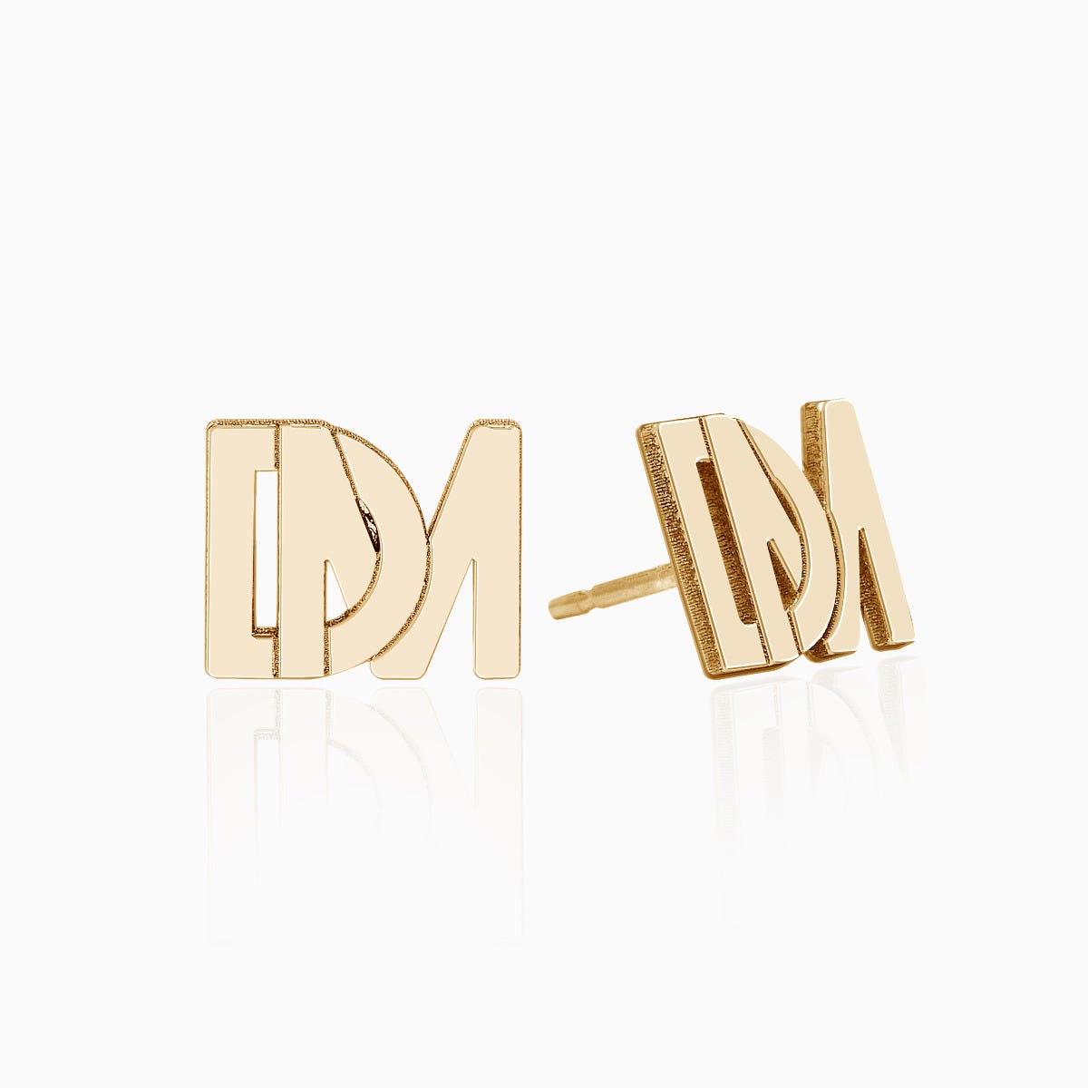 Exclusive Monogram Overlapping Initial Earrings