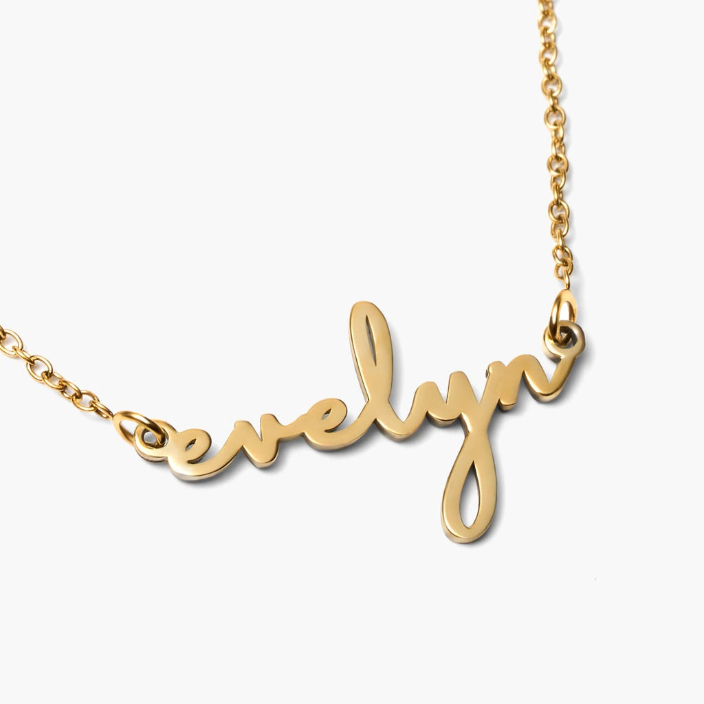 Simple Elegance Script Name Necklace with Chain Included