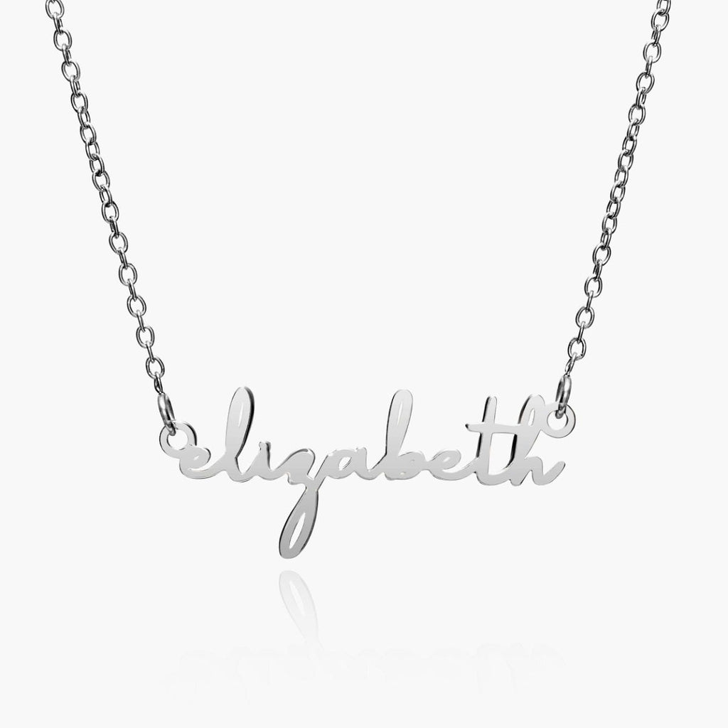 Simple Elegance Script Name Necklace with Chain Included