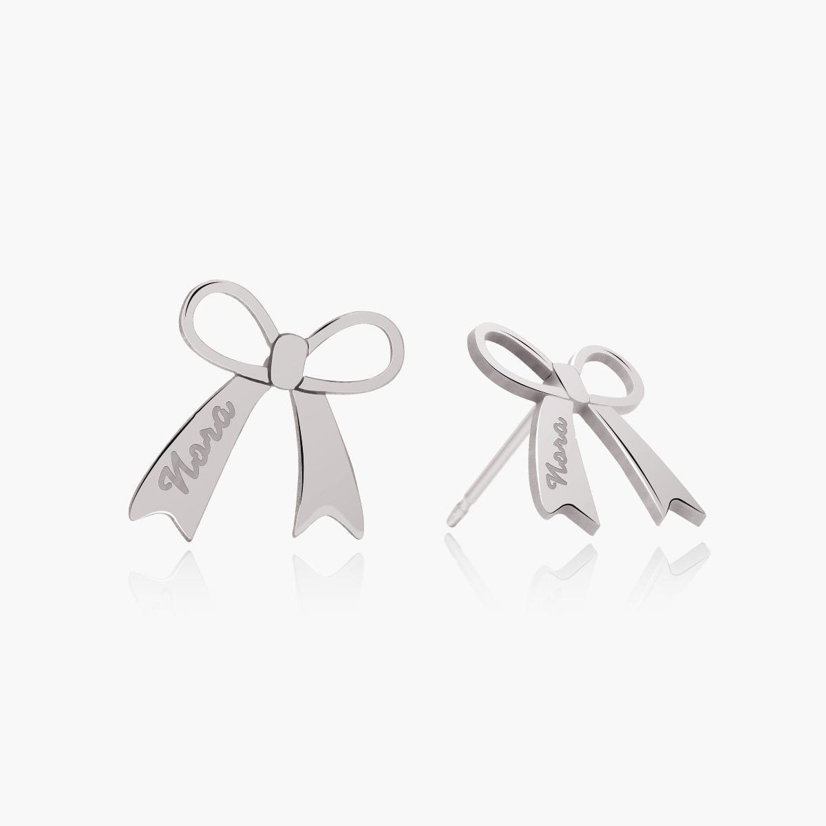 Personalized Name Bow Earrings