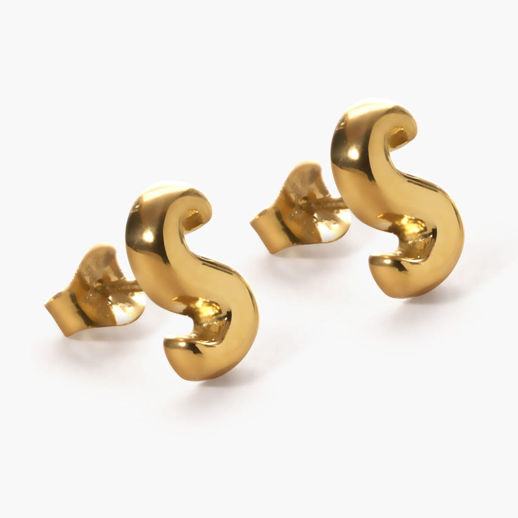 Pair of Helio Initial Earrings