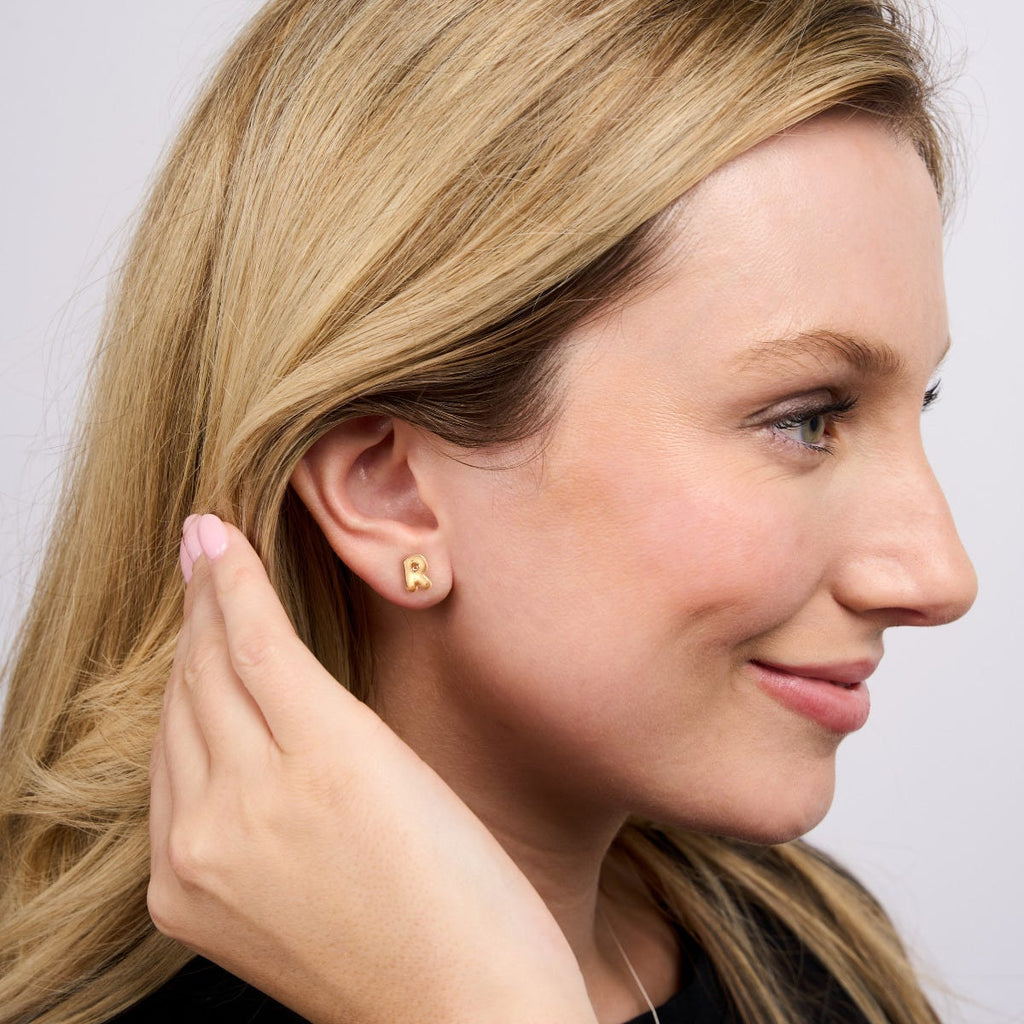 Pair of Helio Initial Earrings