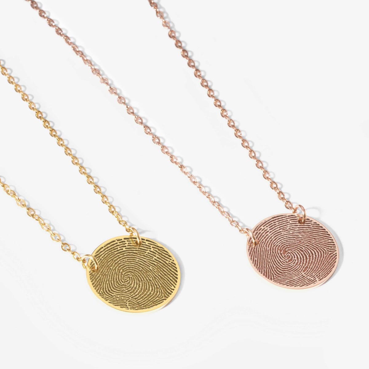 Custom Fingerprint Stainless Steel Round Necklace